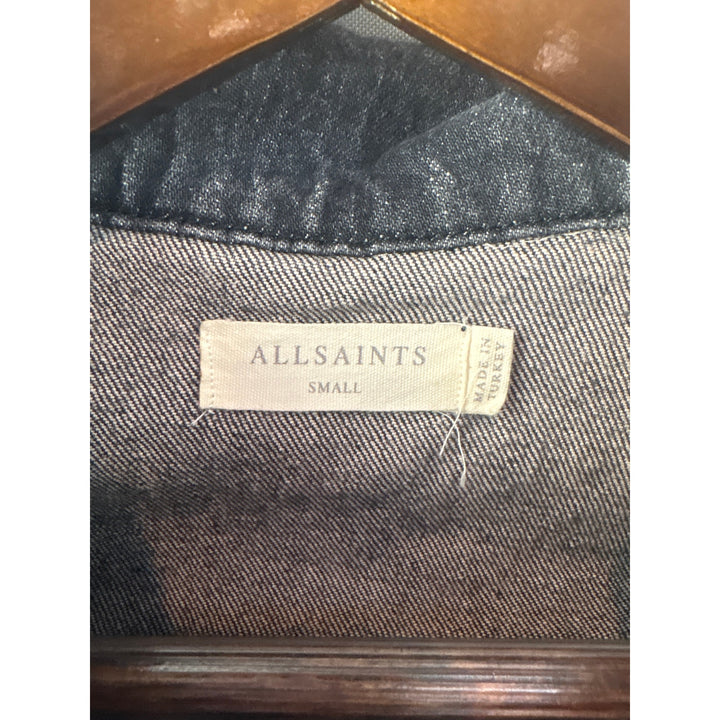 Women’s All Saints Small Washed Gray Jean Jacket