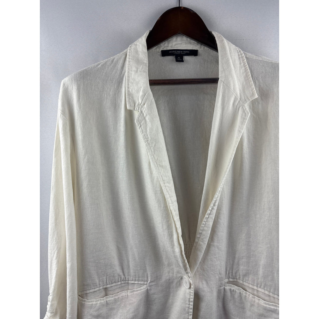 Women’s Marc New York XL White Lightweight Blazer