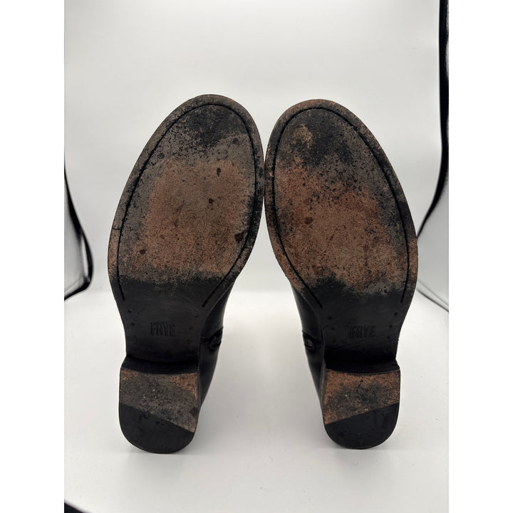 Women’s Frye Size 8 Soft Leather Black Cowboy Style Ankle Boots