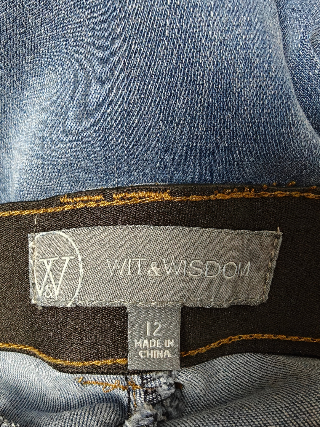 Womens Wit And Wisdom Ab Solution Itty Bitty Bootcut Jeans Blue Size 12 NWT