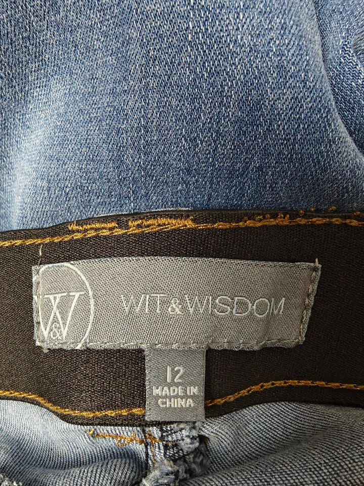 Womens Wit And Wisdom Ab Solution Itty Bitty Bootcut Jeans Blue Size 12 NWT