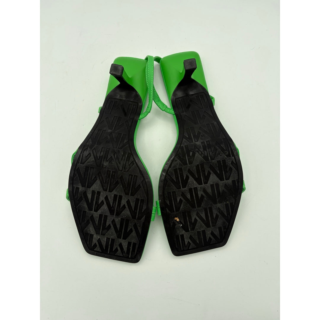 Women’s MMG Size 7.5 Bright Green Kitten Heels