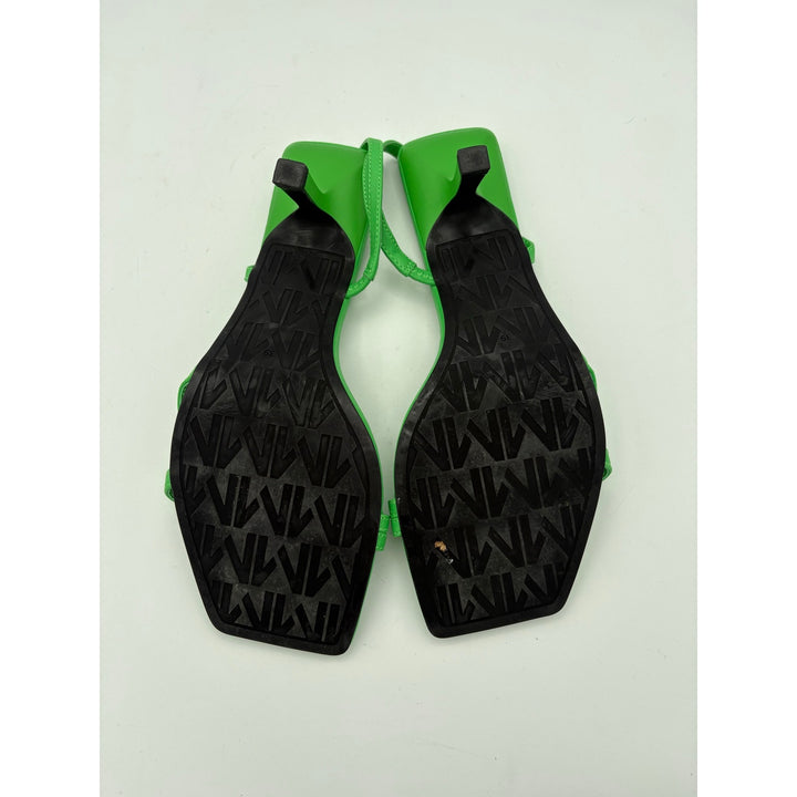 Women’s MMG Size 7.5 Bright Green Kitten Heels