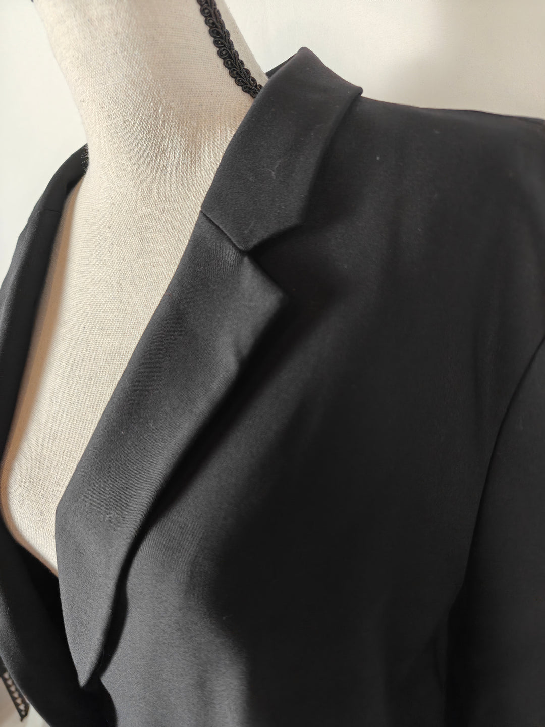 Womens Chicos Blazer Black Size 3 Oversized Boyfriend Jacket