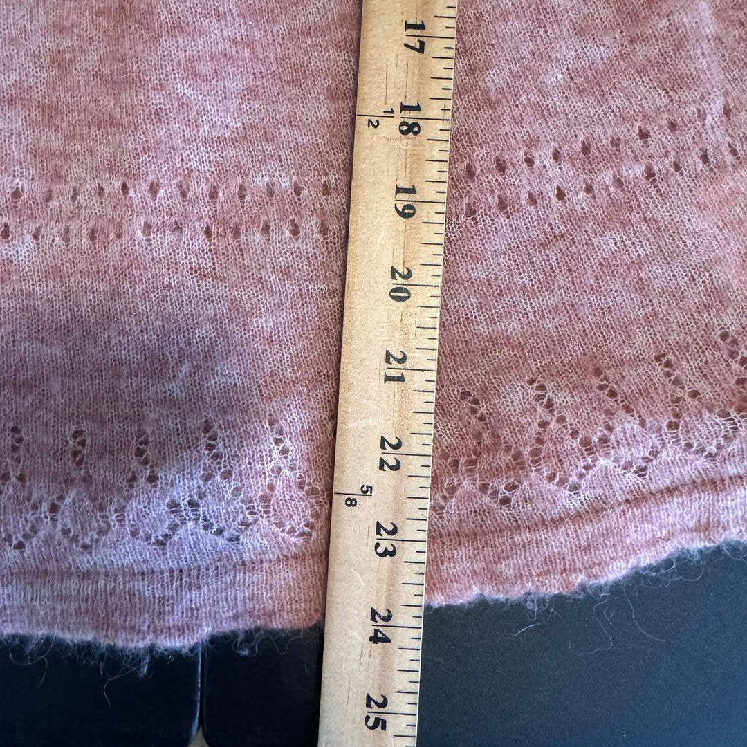 Anthropologie Feather Bone Dusty Pink Merino Alpaca-Blend Mock Neck Sweater, Small