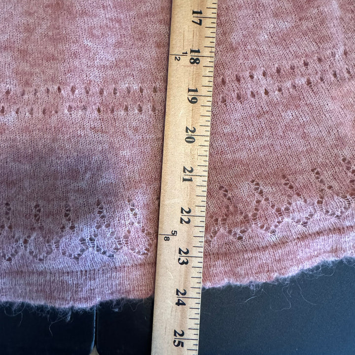 Anthropologie Feather Bone Dusty Pink Merino Alpaca-Blend Mock Neck Sweater, Small