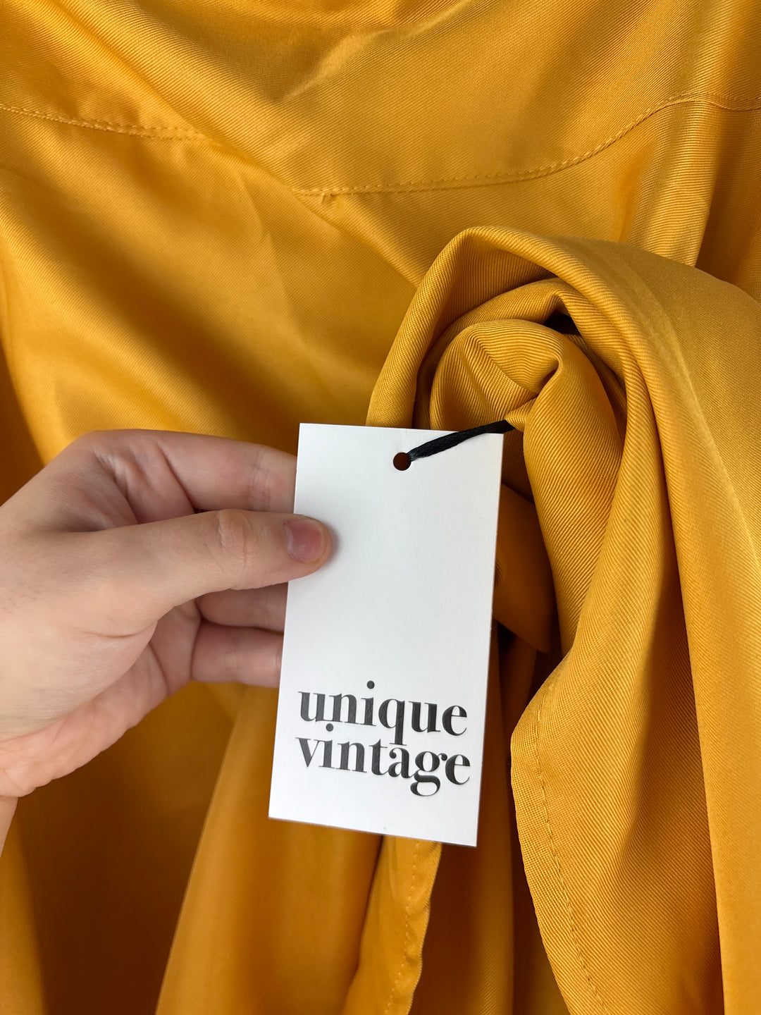 Women’s Unique Vintage Size 20 Gold Midi Skirt