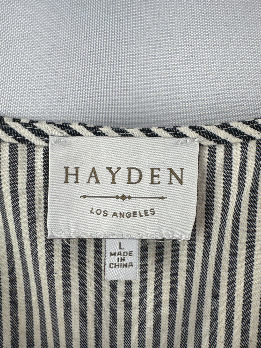 Women’s Hayden Large Black &amp; White Striped Sleeveless Jumpsuit