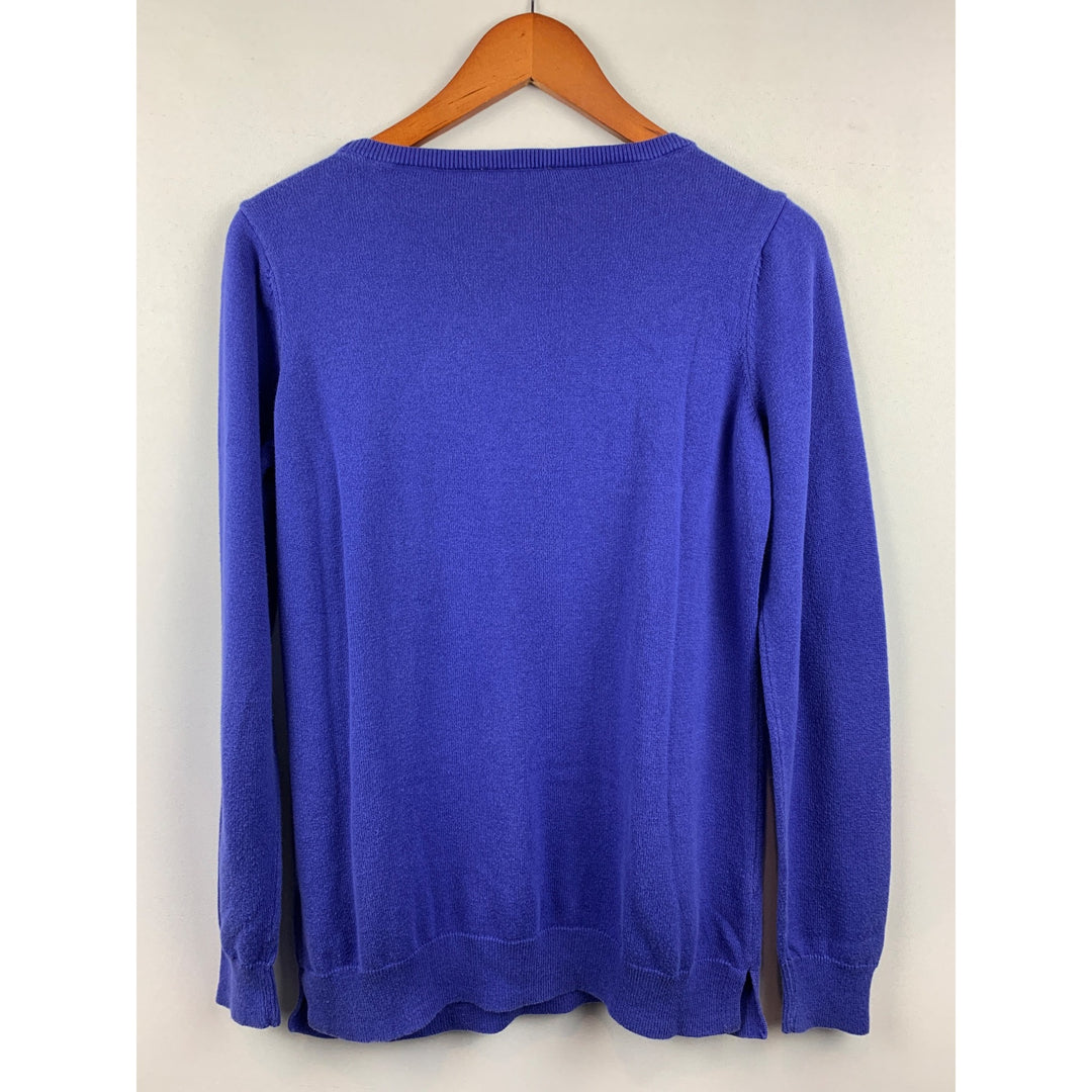 Belle By Kim Gravel Purple Sweater XS Womens Crew Neck