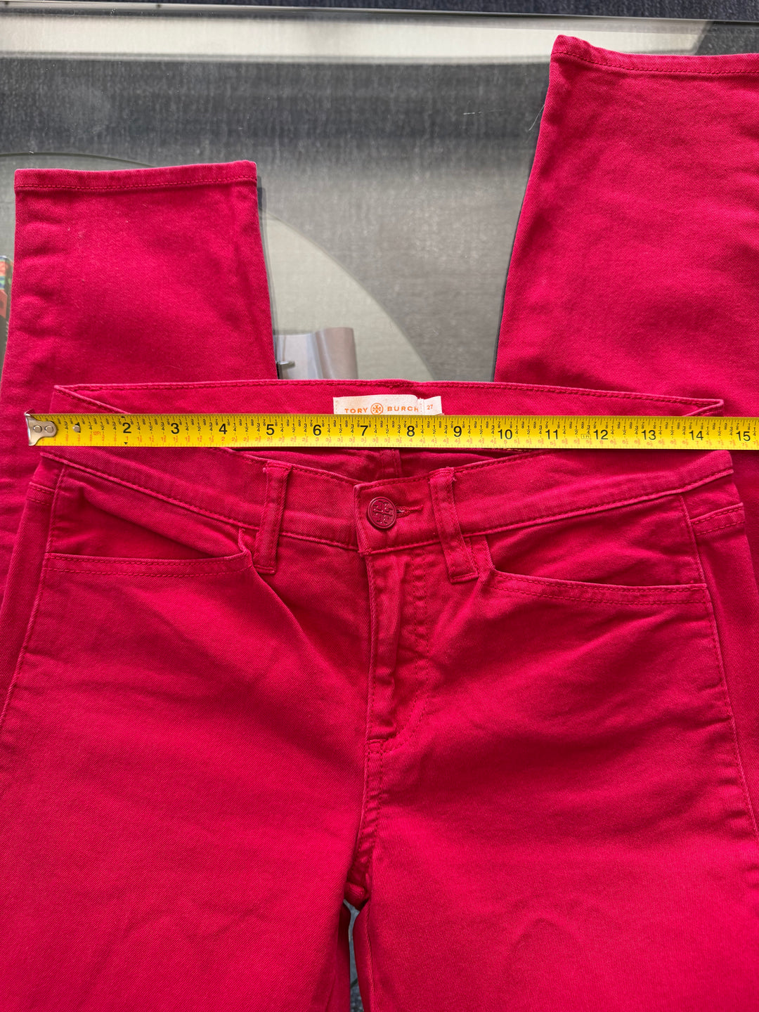 Tory Burch Pink Skinny Jeans Size 27