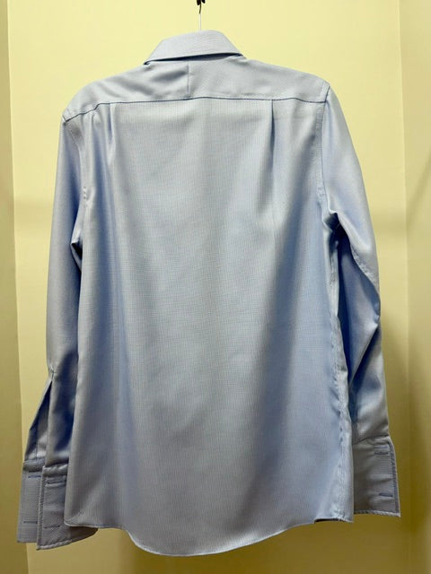 Charles Tyrwhitt Non‑Iron Slim Fit Textured Blue Shirt SzM(15.5/35)