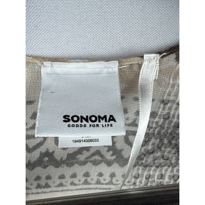 Women’s Sonoma One Size Cream & Brown Floral Patterned Shawl