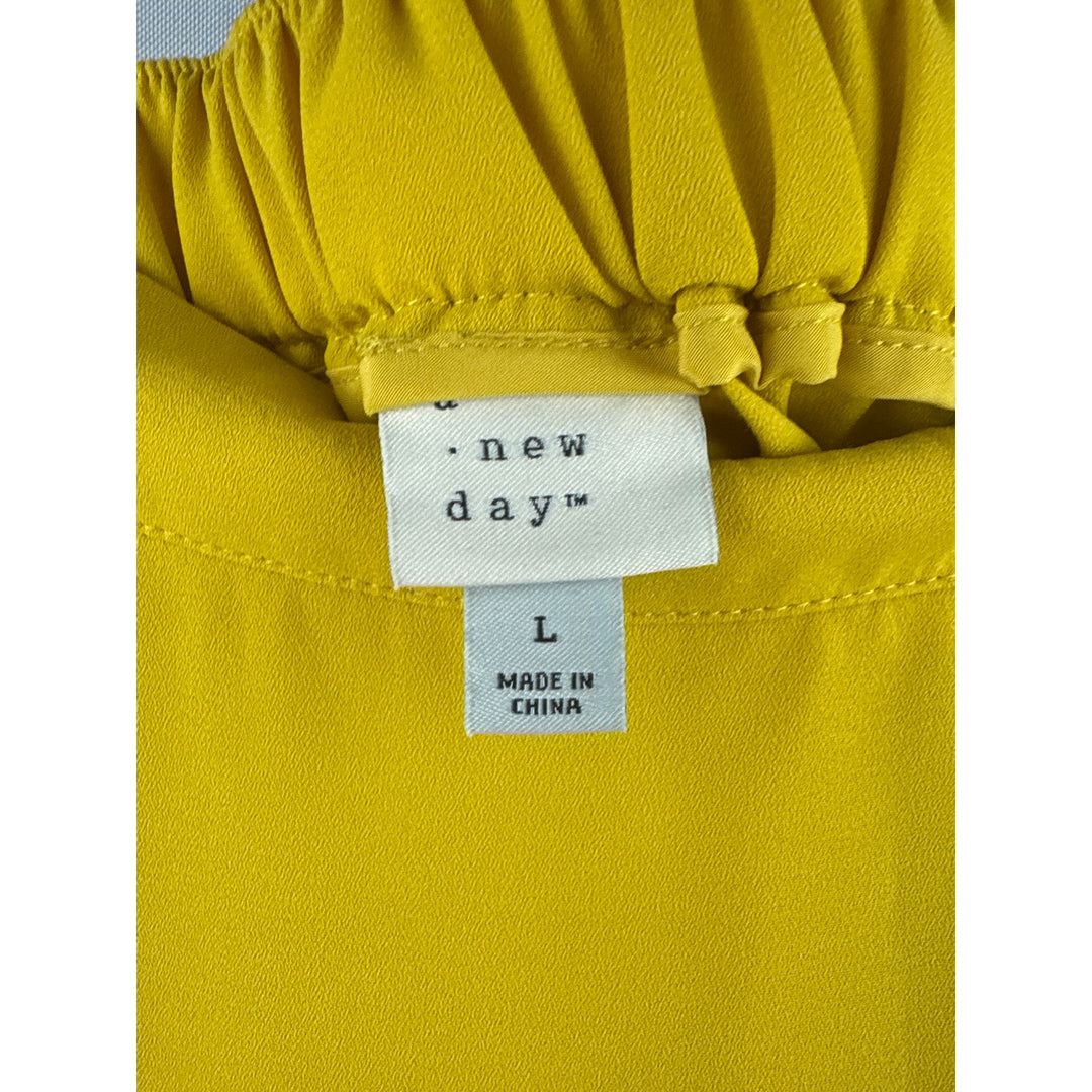 Womens A New Day Large Yellow Maxi Skirt