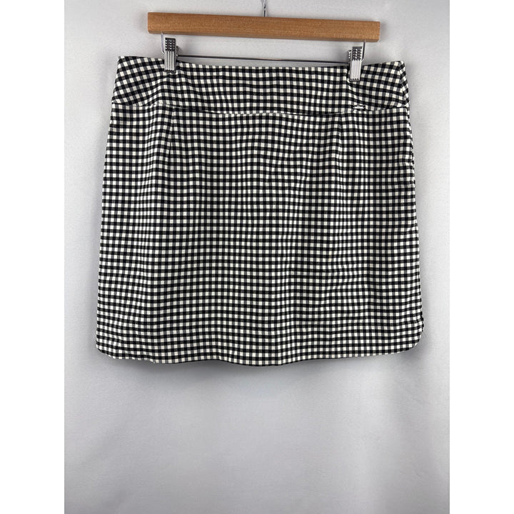 Women’s S.C. & Co. Size 14 Black & White Gingham Mini Skort
