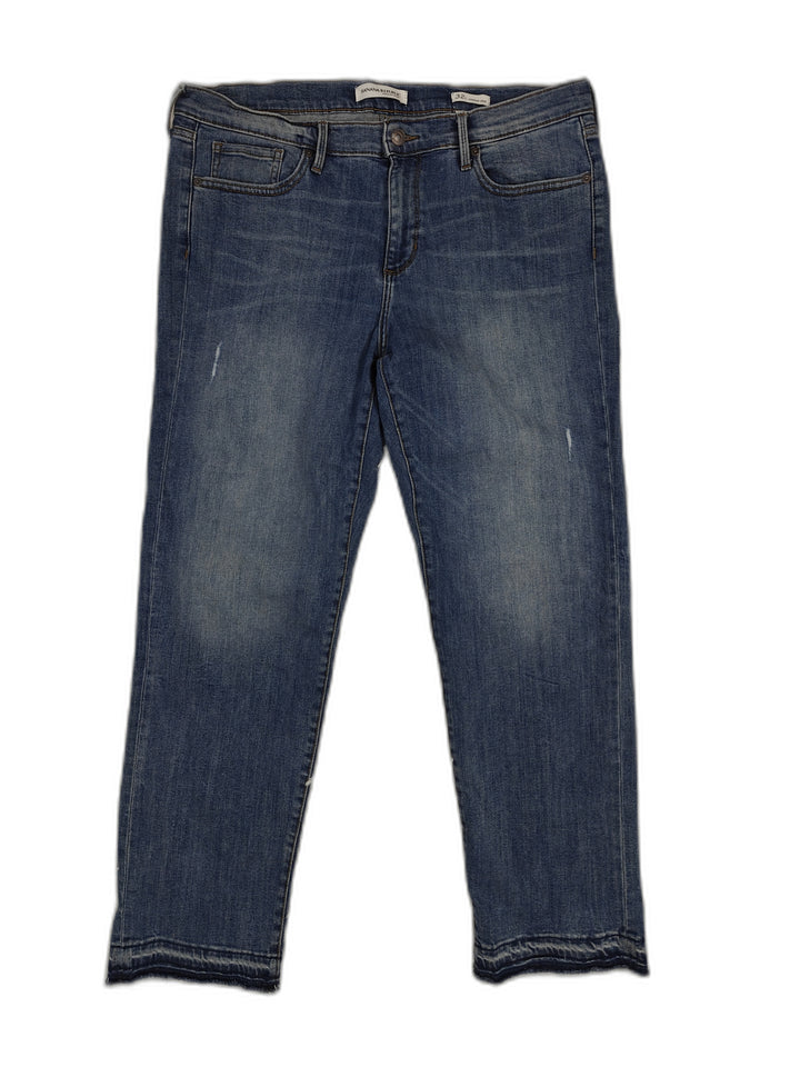 Womens Banana Republic Straight Crop Jeans Medium Wash Size 32 Long