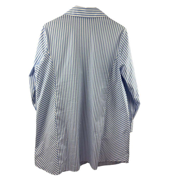 Women’s Cabi XXL Blue & White Striped Oversized Button Up Shirt