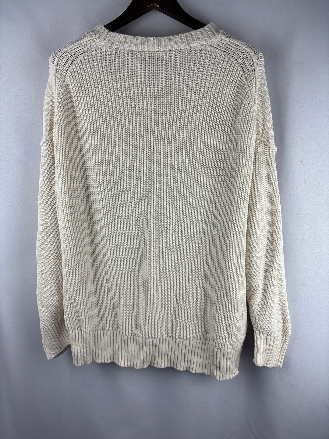 Women’s American Eagle Medium Cream Knit Crewneck Sweater