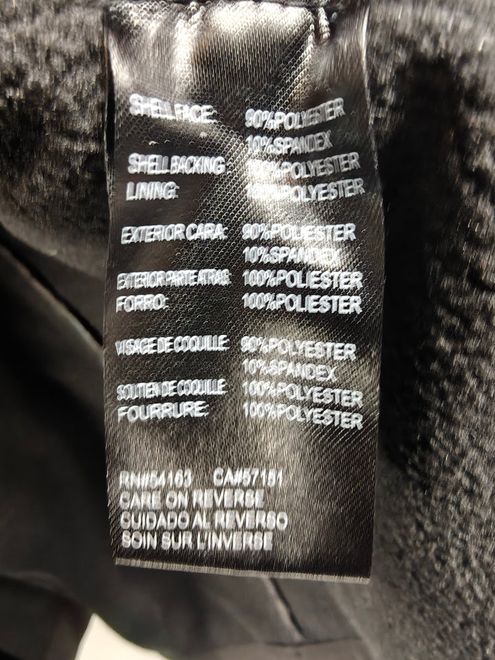 Karl Lagerfeld Paris Black Hooded Trench Coat Women Xl Belted