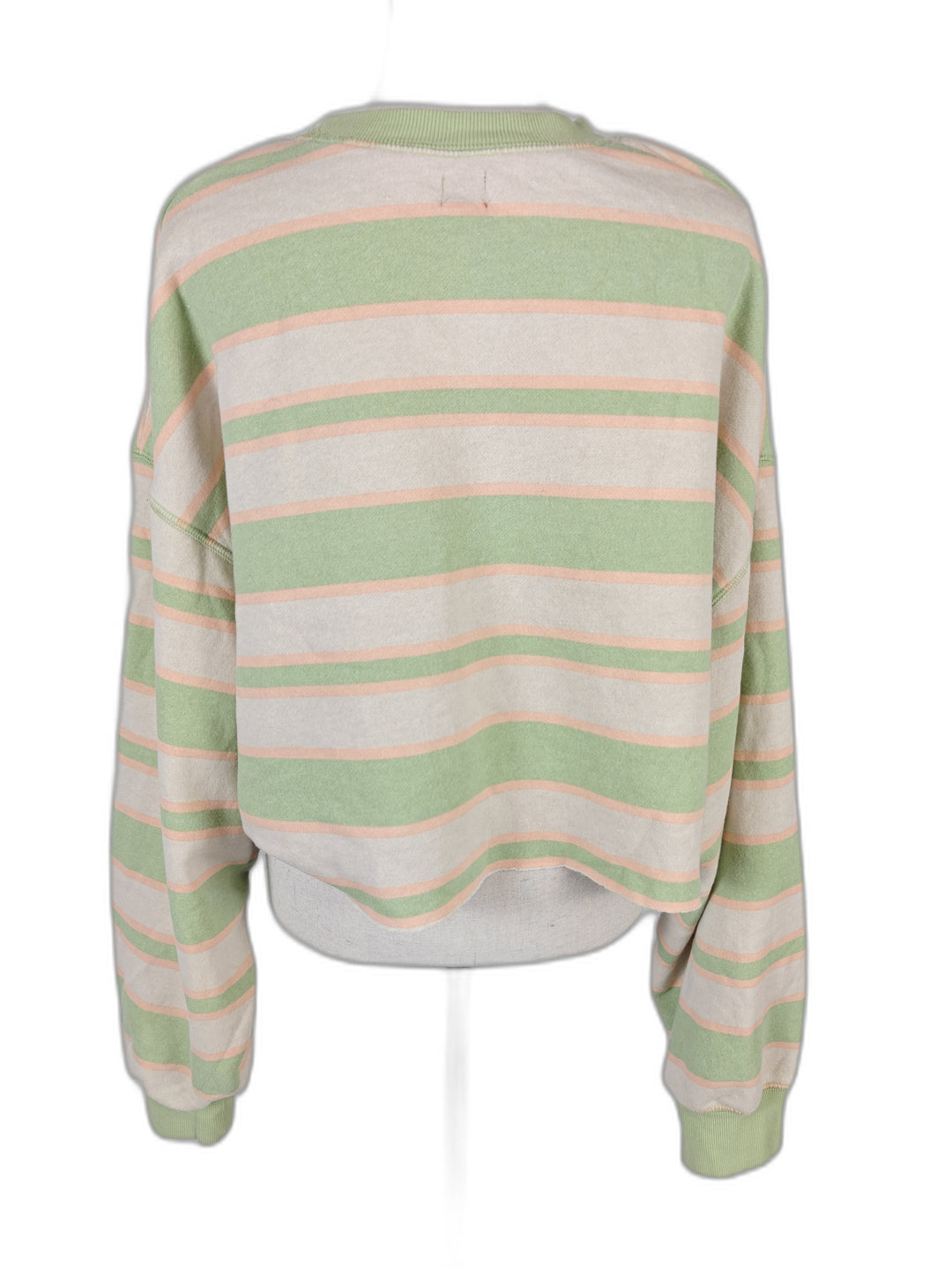 Womens BDG Cropped Sweater Green Pink Striped Size L