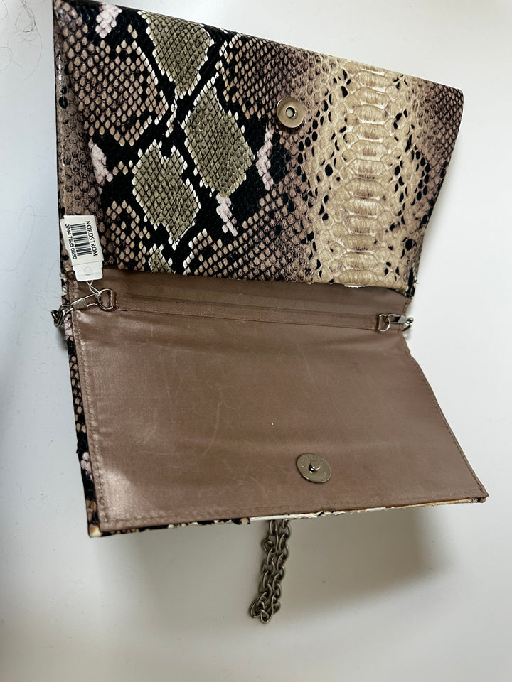 Tasha Nordstrom Snakeskin Print Envelope Clutch Chain Crossbody Bag