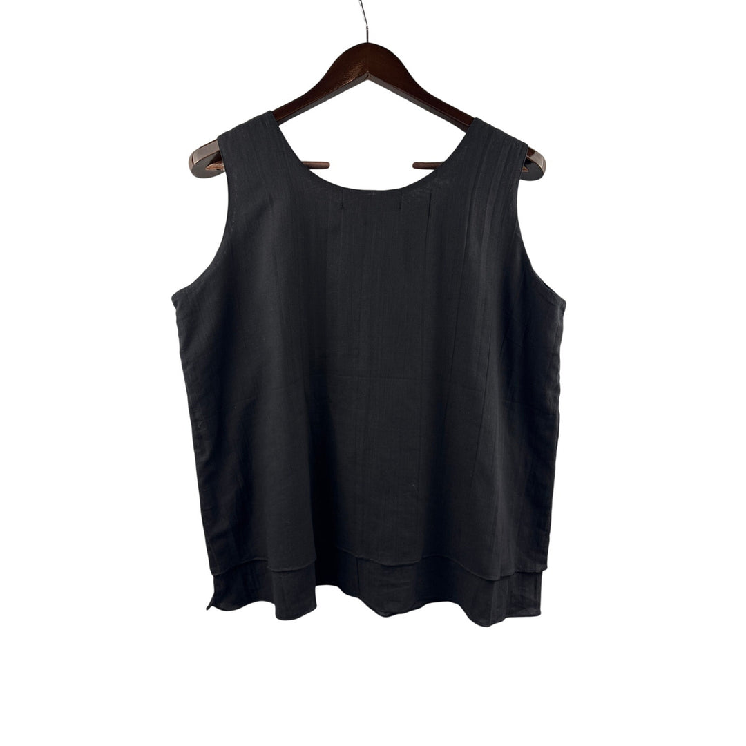Women’s Mireille Large Black Tank Blouse