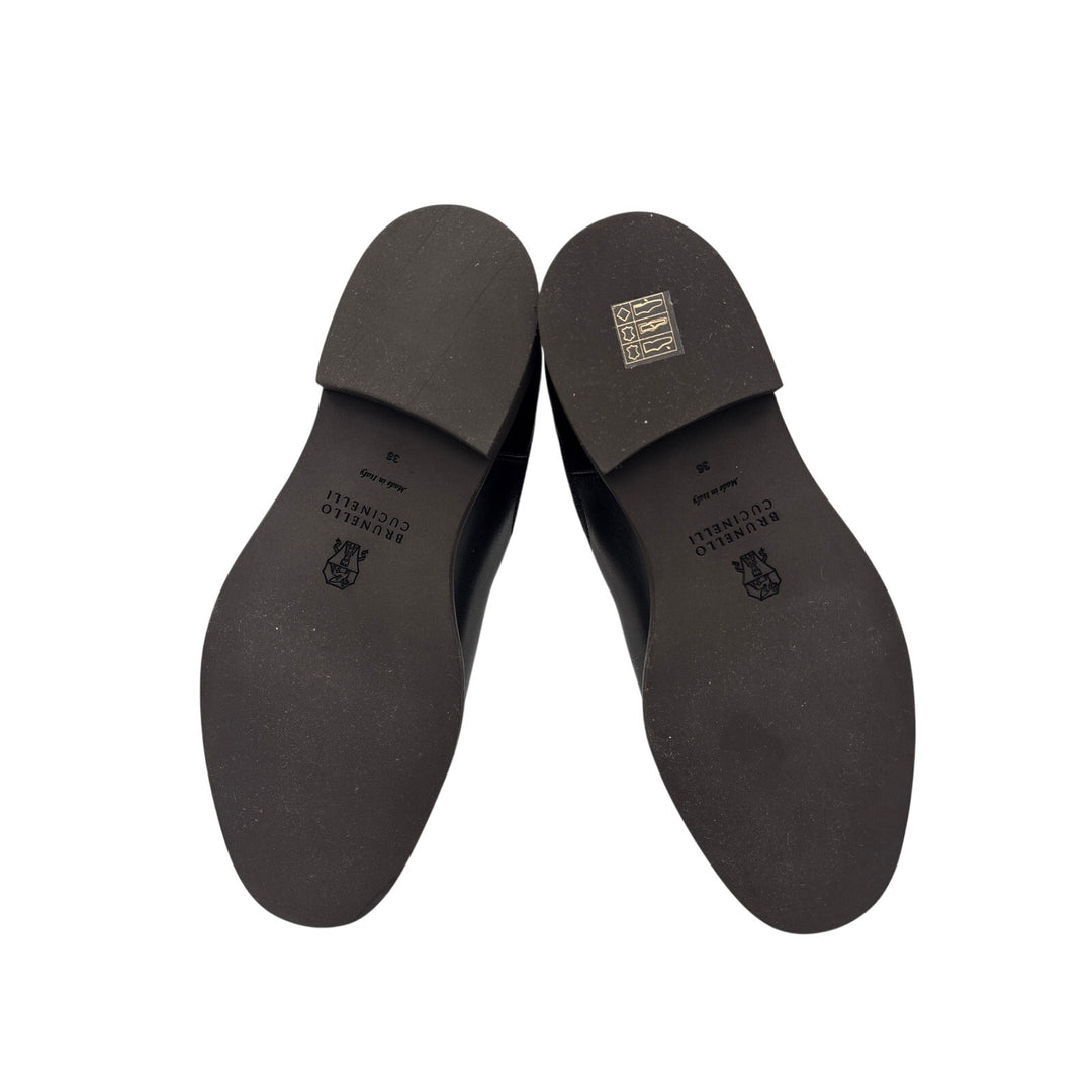 Women’s Brunello Cucinelli Size 6 Black Leather Ankle Boots