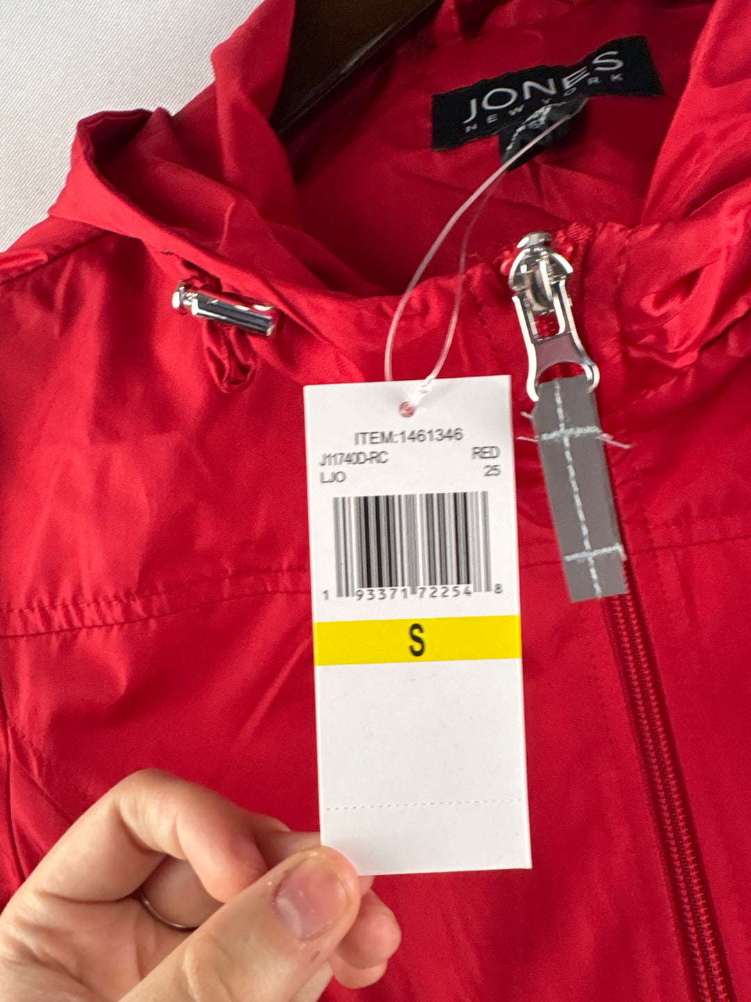 Women’s Jones New York Small Bright Red Raincoat
