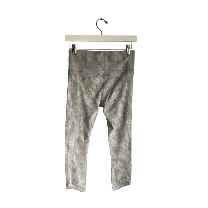 Athleta High Rise Chaturanga Capri Heathered Grey size Small tall Yoga Workout Training Gym Barre Pilates