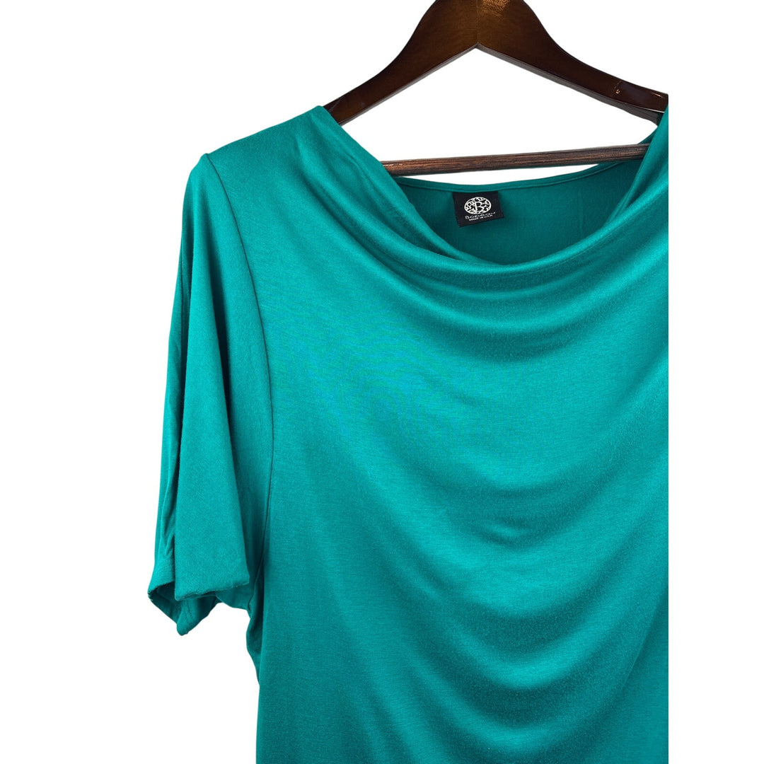 Women’s Bobeau XL Teal Cowelneck Blouse