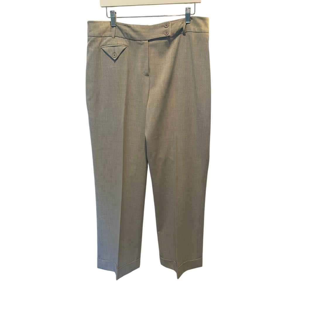 Women's Grey Larry Levine Slacks Size 14