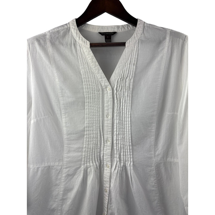 Women’s Bit & Bridle Large White Button Up Blouse