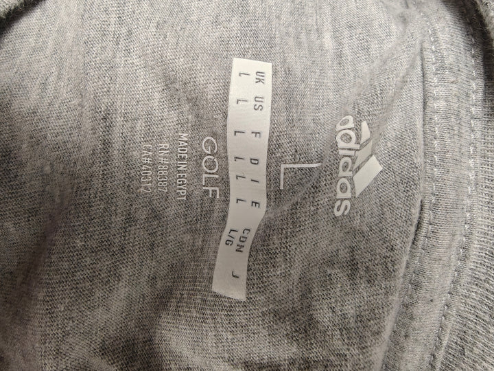 Mens Adidas Golf Graphic T-Shirt Gray Black Logo Size L