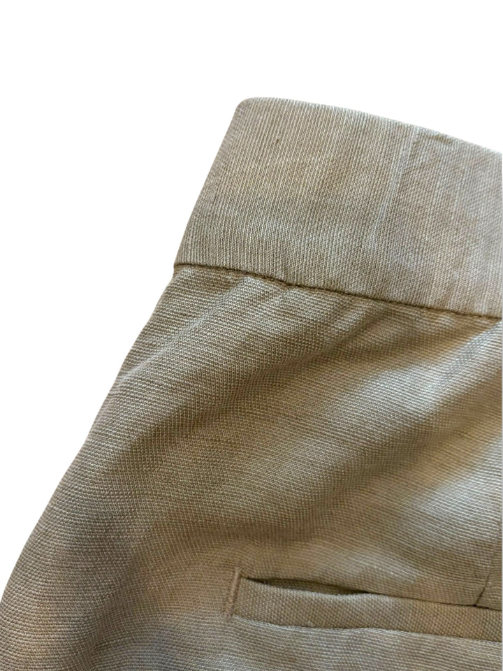 Aritzia Limitless Linen Curve Fit High Rise Wide Leg Pants Size 12 Olive Tan NWT