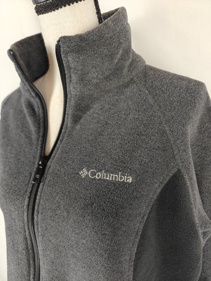 Womens Columbia Full Zip Fleece Jacket Gray Large