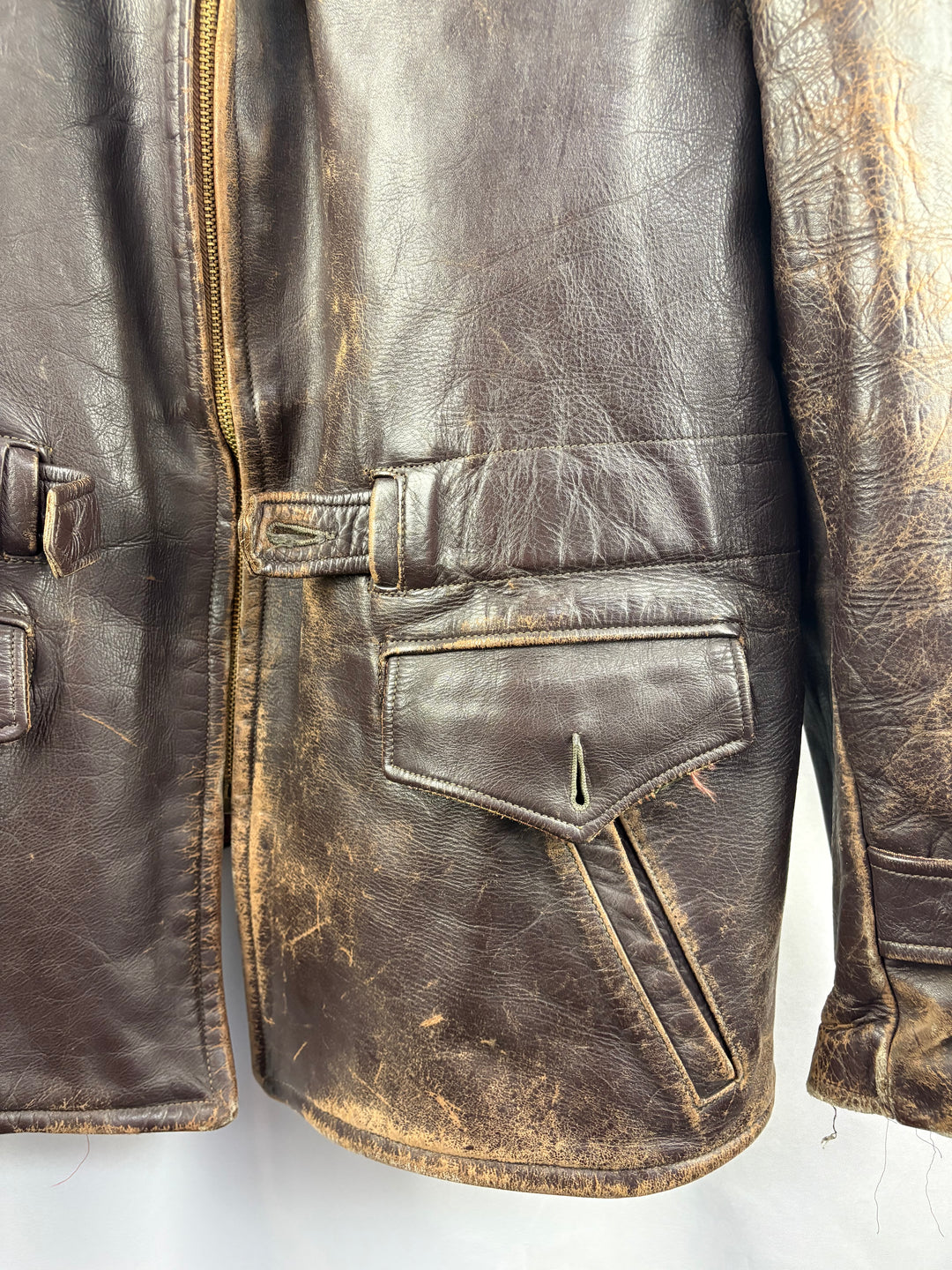 Men’s Admiral Byrd Large Vintage 1940’s-50’s Brown Leather Jacket