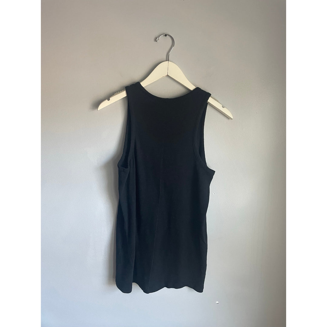 Rag & Bone 100% cotton black tank top size Small Edgy Punk Basic Quiet Luxury