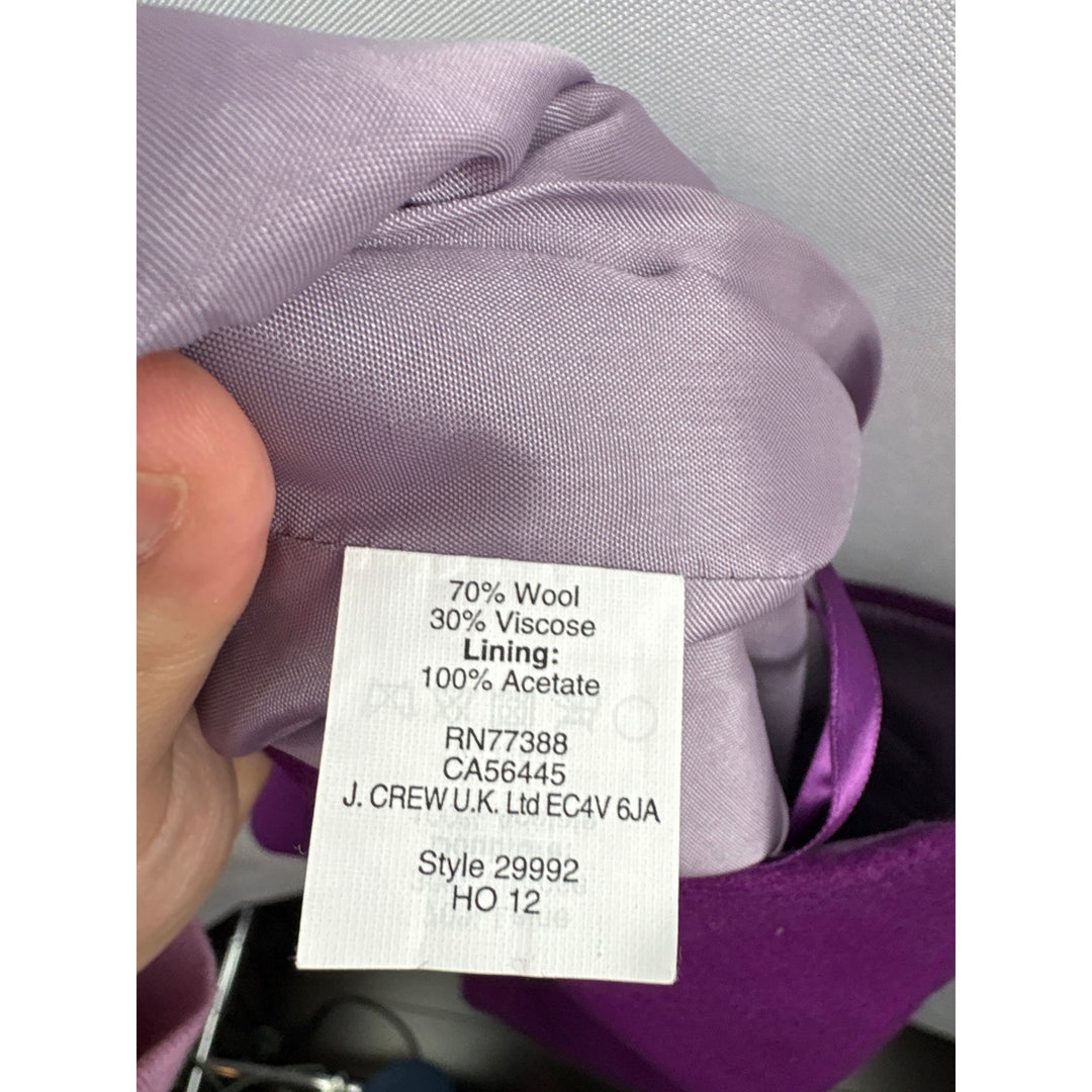 Women’s J.Crew Size 2 Royal Purple Tweed Mini Skirt