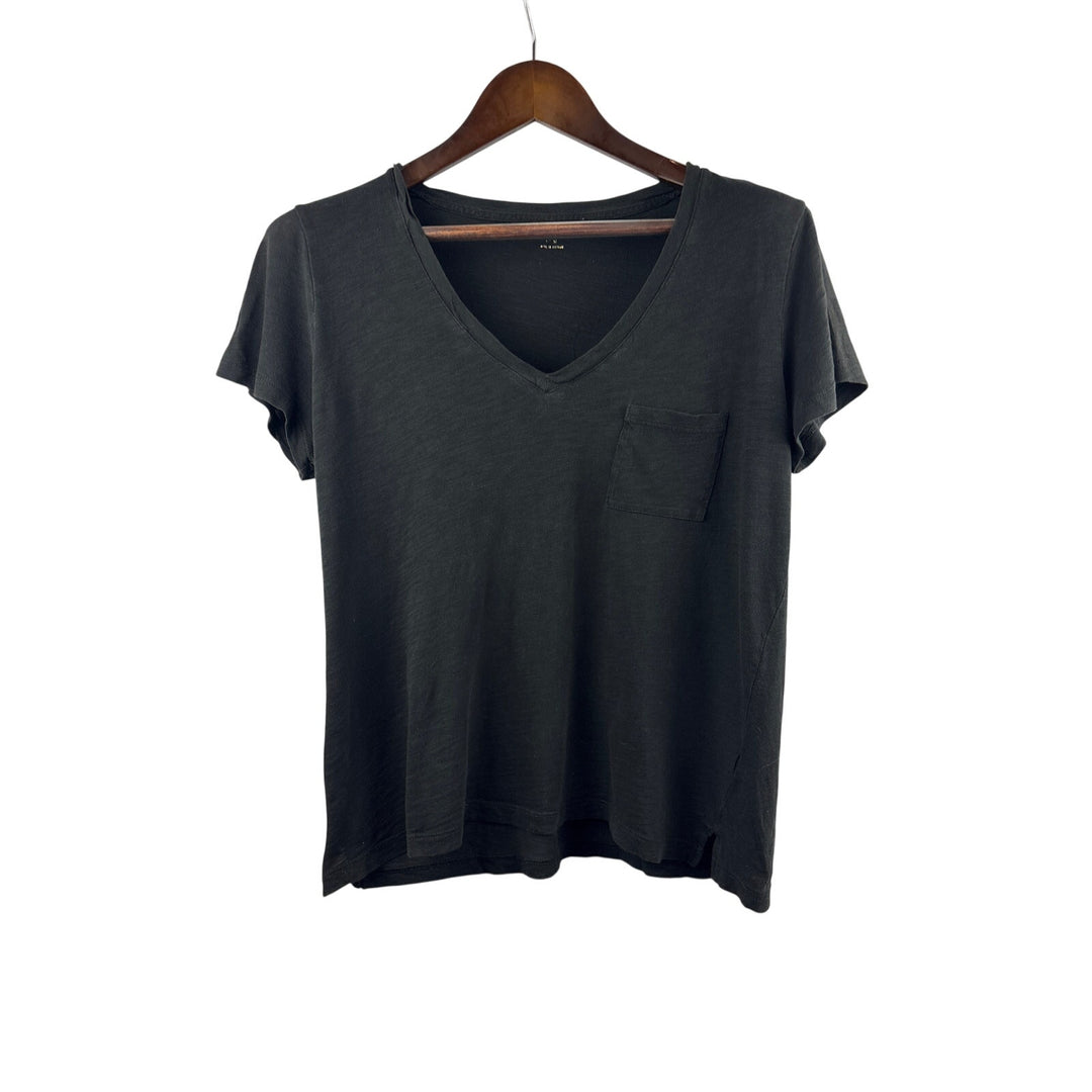 Women’s Madewell Medium Black V-Neck T-Shirt