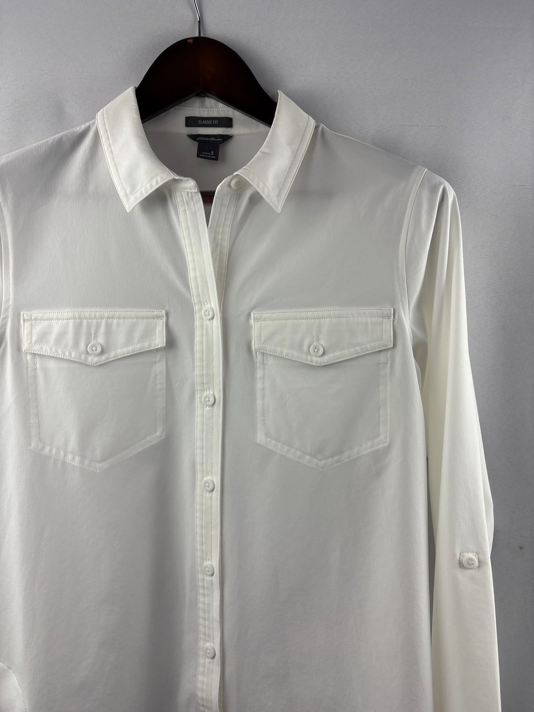 Women’s Eddie Bauer Small White Oversized Button Up