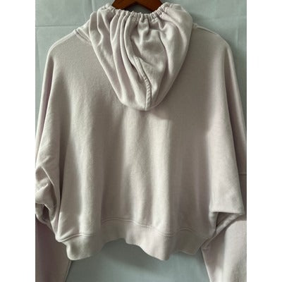 Adidas Womens Oversized Hoodie Sweatshirt Light Pink With Drawstring