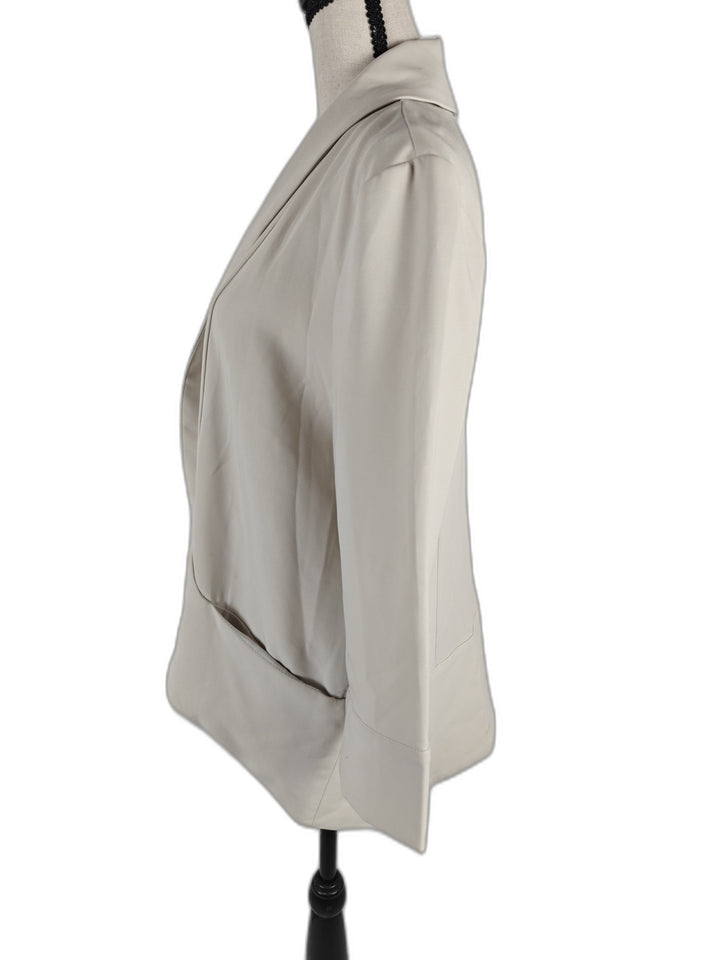 Women Harlowe &amp; Graham Open Front Blazer Cream Size Unknown
