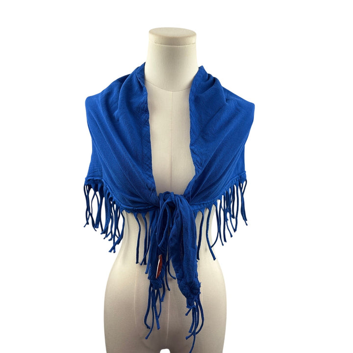 Women’s Oh My Gauze! Royal Blue Fringed Scarf/Shawl
