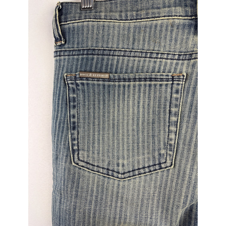 Women’s Rock & Republic Size 8 Light Washed Striped Blue Skinny Jeans