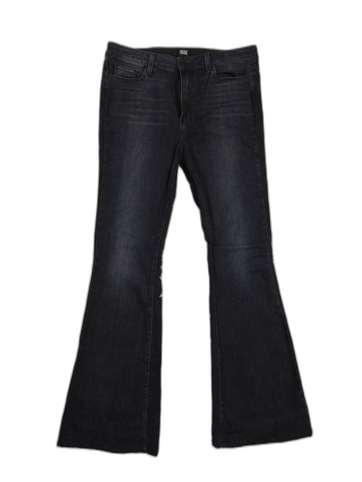 Womens Paige Bell Canyon High Rise Flare Jeans Black Size 32