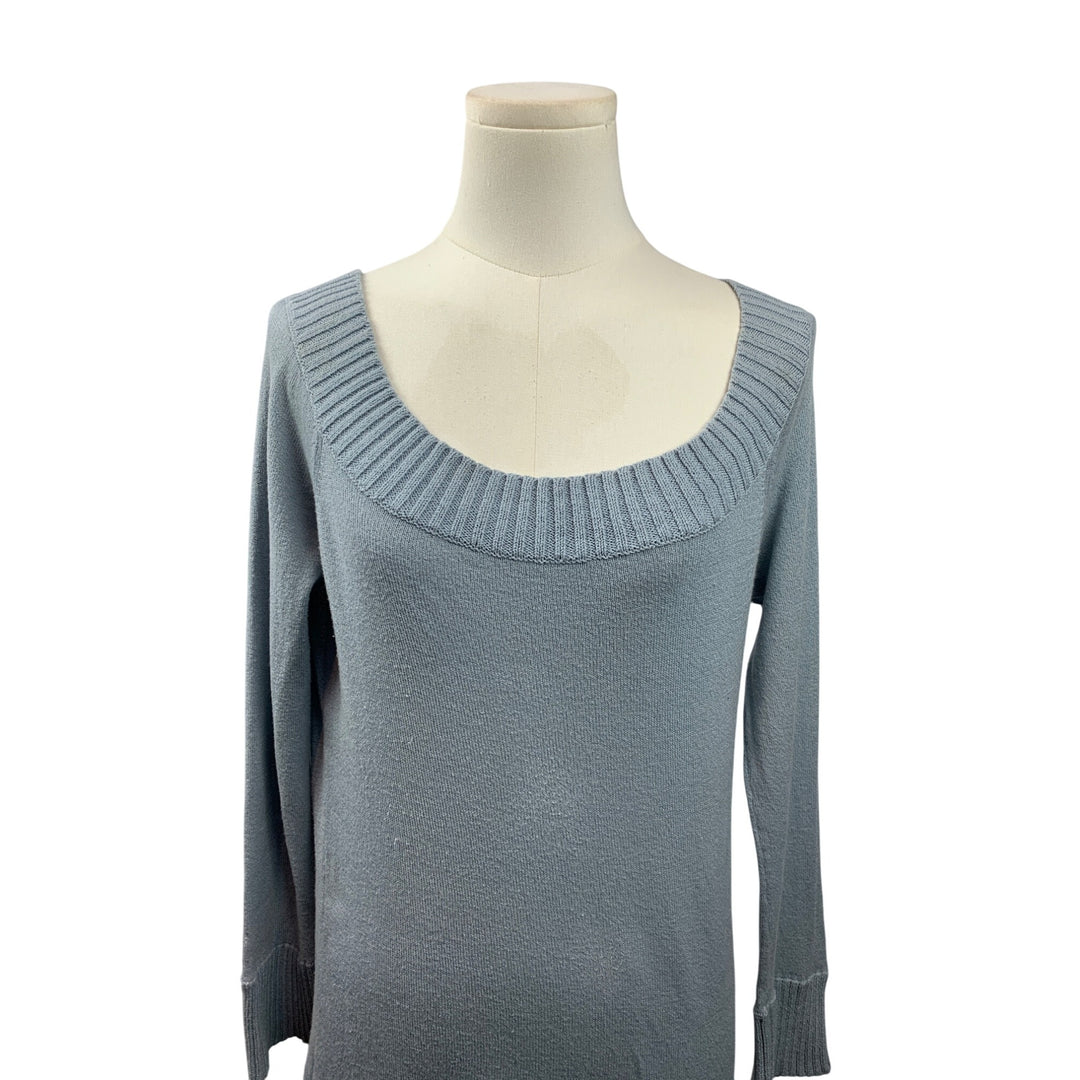 Women’s BCBG Maxazria Light Blue Off Shoulder Shirt Size L