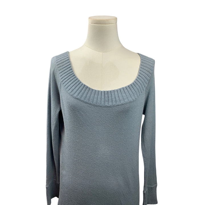 Women’s BCBG Maxazria Light Blue Off Shoulder Shirt Size L