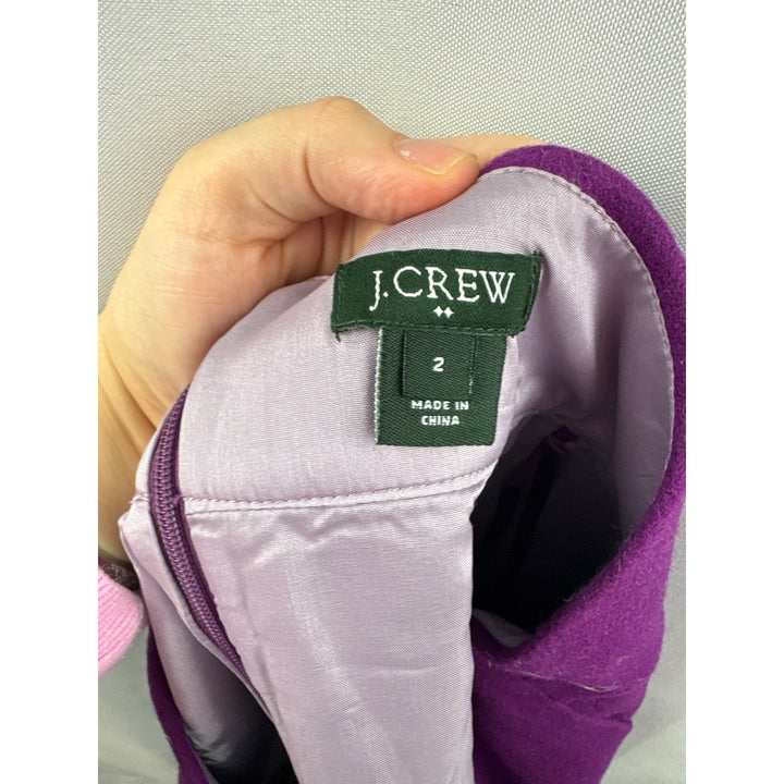 Women’s J.Crew Size 2 Royal Purple Tweed Mini Skirt
