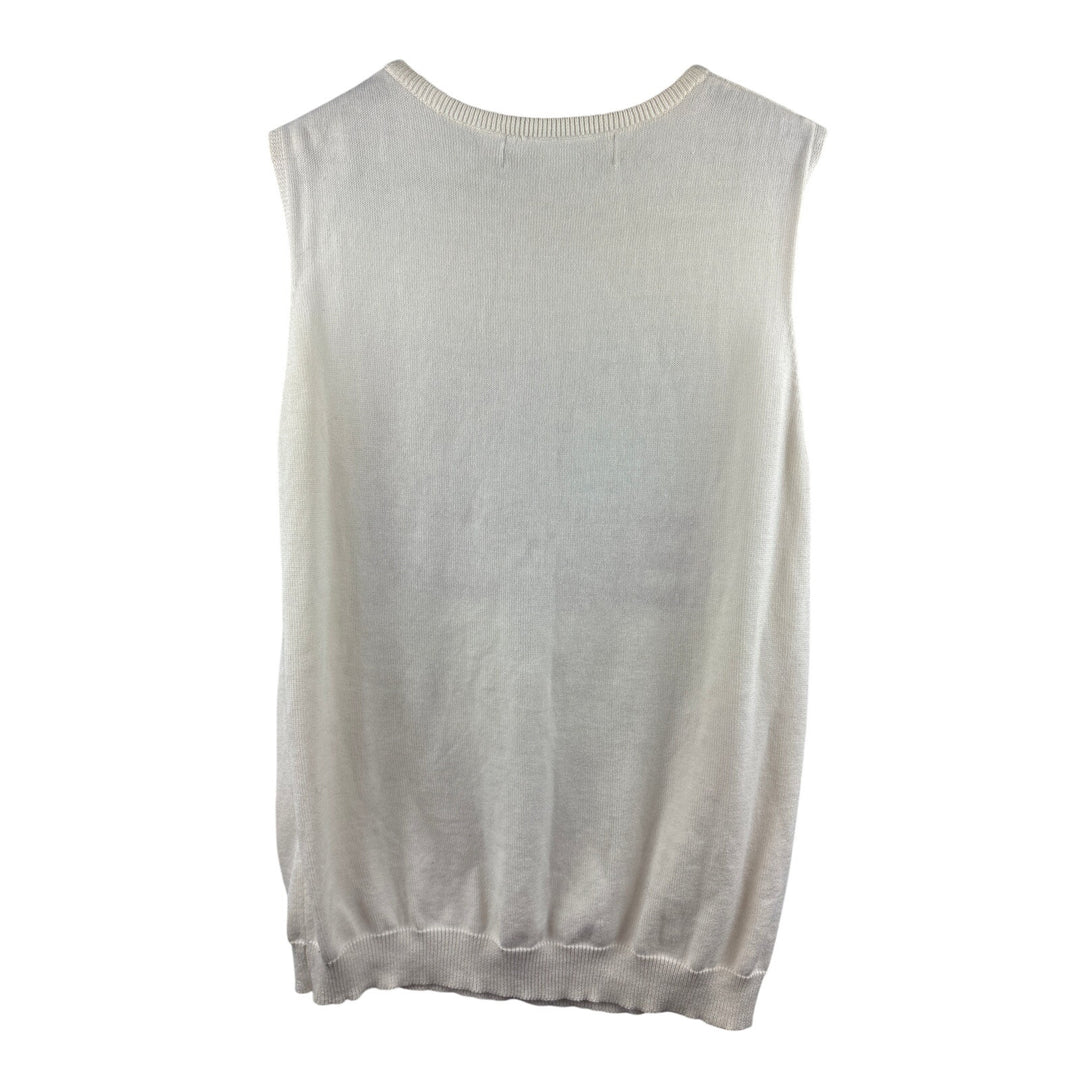 Women’s Crystal Kobe Large Cream Vest w/ American Flag