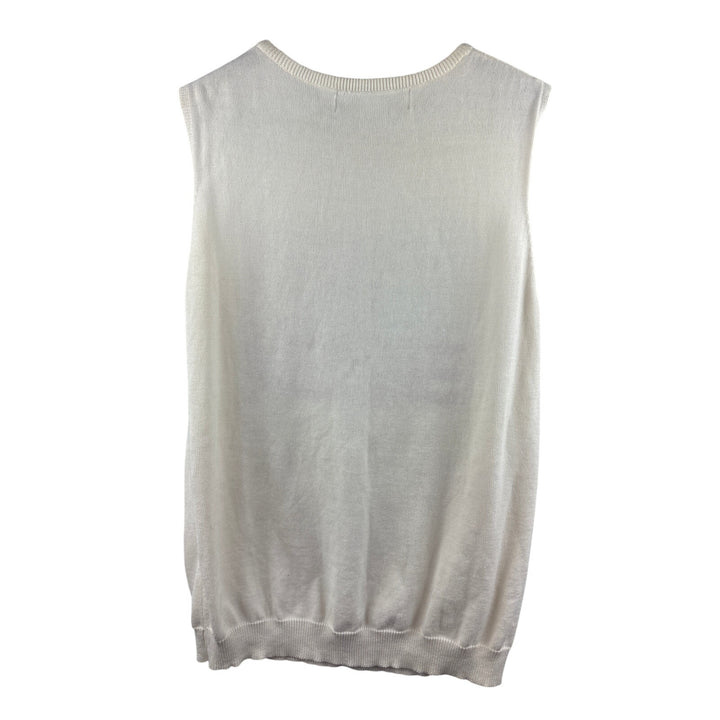 Women’s Crystal Kobe Large Cream Vest w/ American Flag