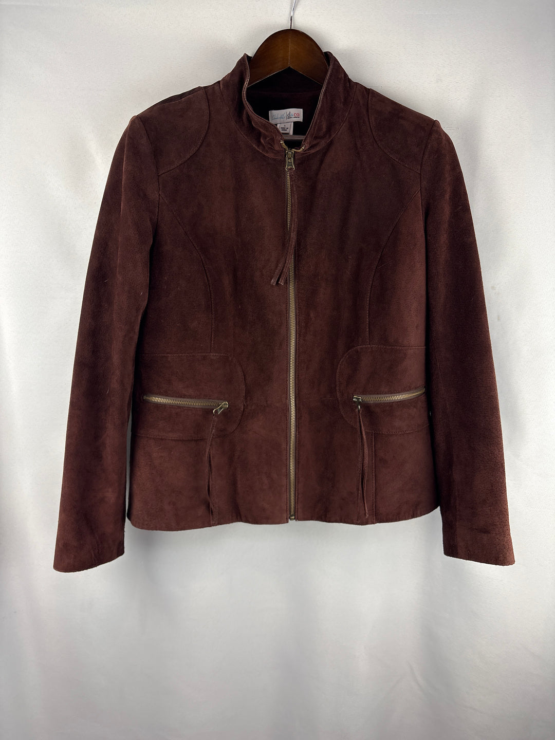 Women’s D&amp;Co Large Chocolate Brown Suede Jacket